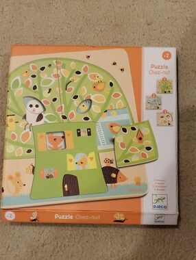 DJECO 3 Level Green Tree Puzzle for Kids - Puzzle Chez-nut